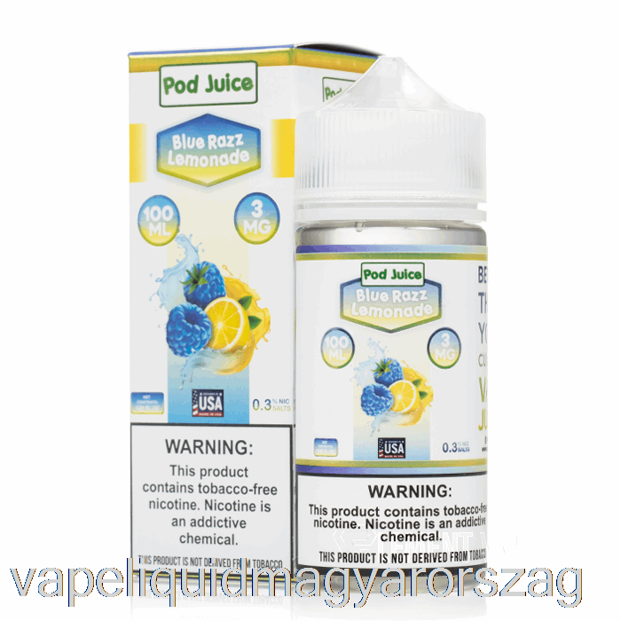 Kék Razz Limonádé - ​​hüvelylé - 100ml 12mg Vape Folyadék